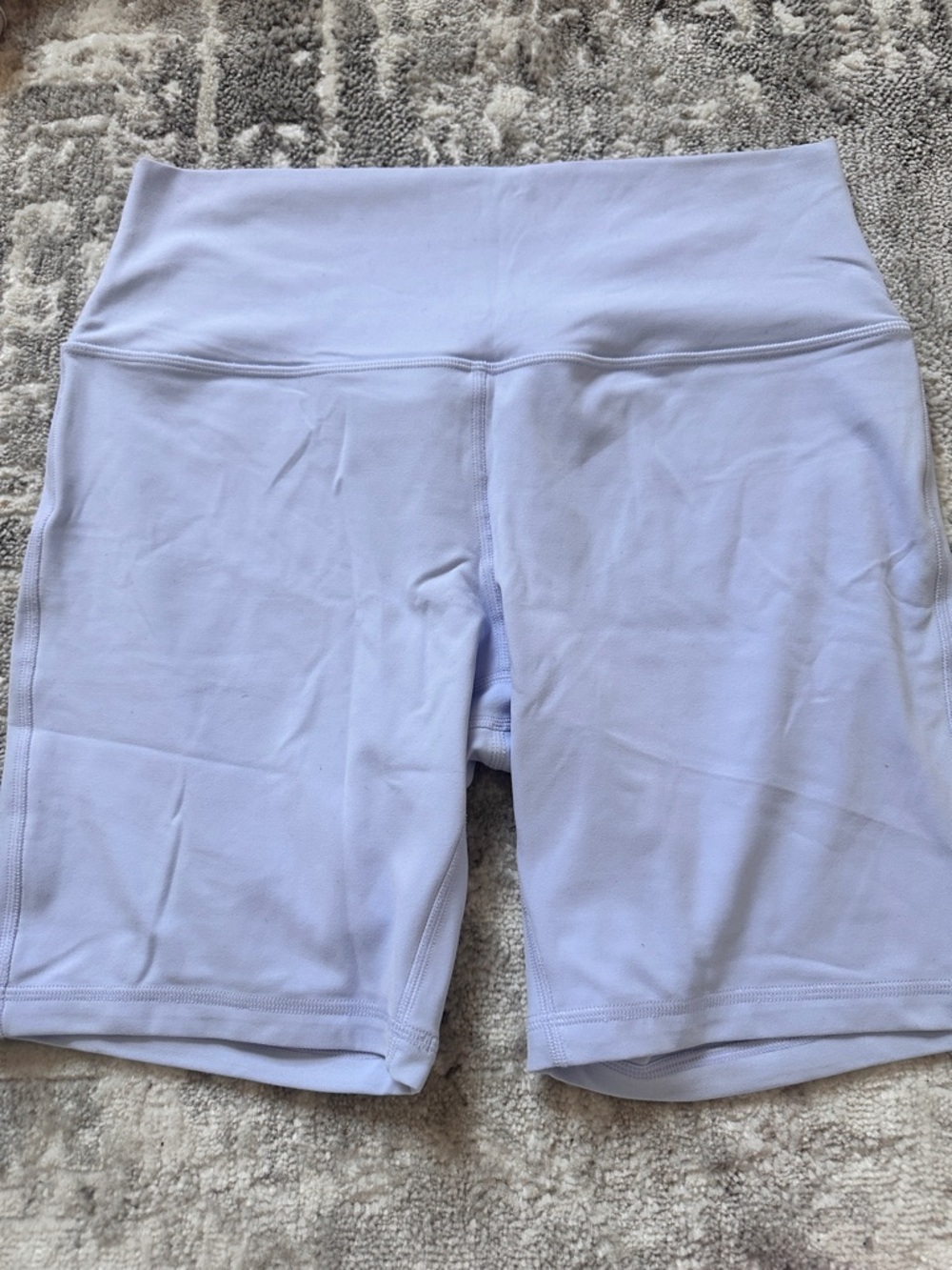 Lululemon double lined High-Waist Women’s Bike Shorts - Blue linen 6”